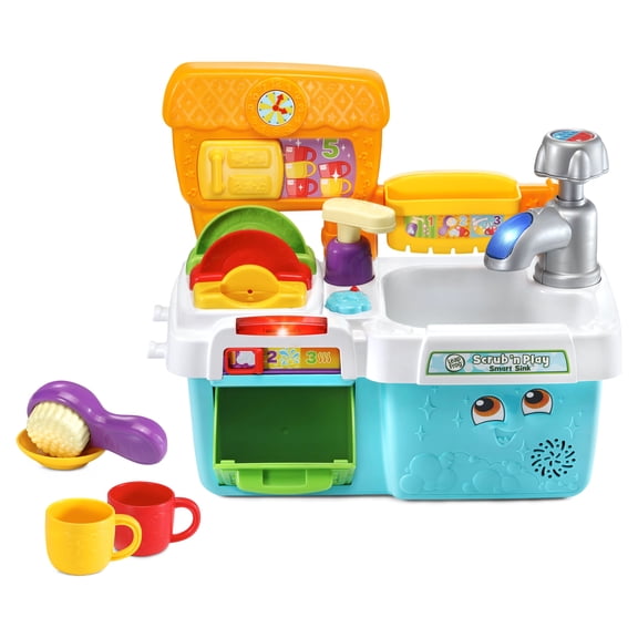 LeapFrog Scrub 'n Play Smart Sink, Electronic Role-Play Toy for Kids