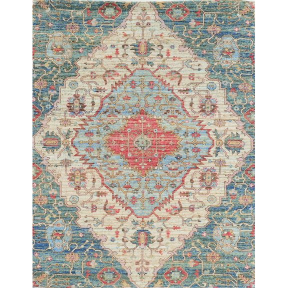 2' x 4' Jute Blue or Red Area Rug