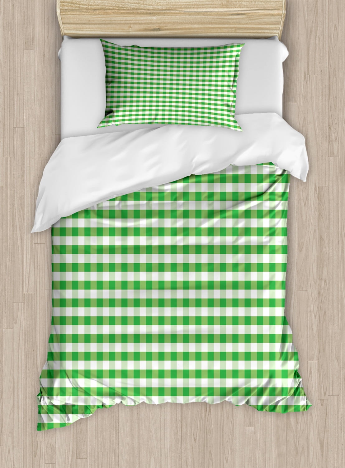 Gingham Twin Size Duvet Cover Set, Picnic Blanket Inspired ...