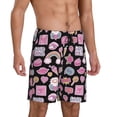 thumbnail image 2 of Kdxio Elements Print Mens Sleep Shorts Bottoms Soft Comfy Pajama Wear Pants with Drawstring Pockets, 2 of 7