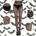 thumbnail image 4 of Aocisk Halloween Stockings for Women Gothic Fishnet Tights with Bow Lace Design Out Pattern Accessories Green One Size, 4 of 4