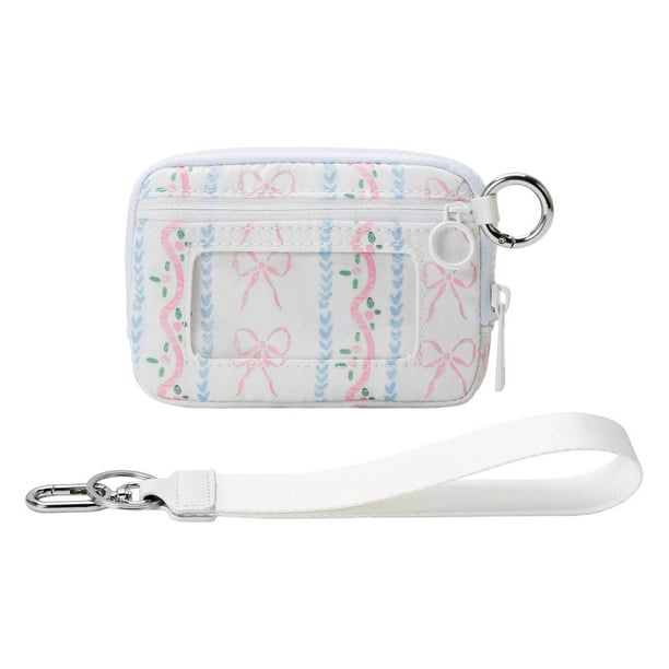 Bolsas de muñeca con tarjetero, organizador y portátil, impermeable, con ranura transparente para tarjetas - Serie con diseño de lazo, para el hogar, organización y almacenamiento, contenedor de almac