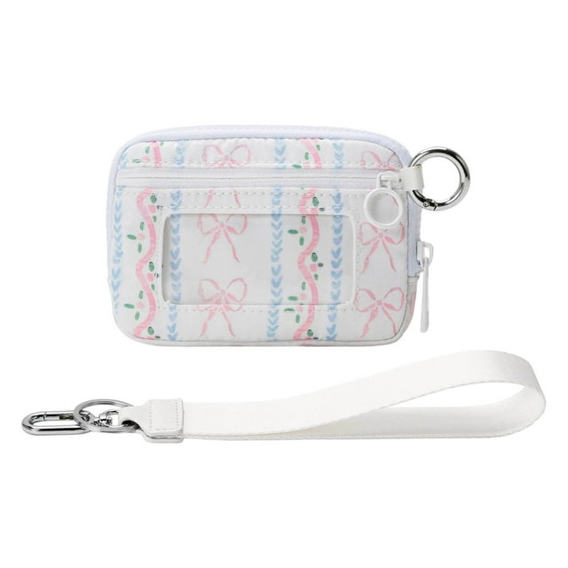 QIPOPIQ The Wallet 2nd Gen, The Pouch Wristlet Zip Card Case With ID Window, Women'S Waterproof Nylon Keychain Wallet