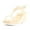 Sandstone, variant on Womens Beige 1" Platformwrapping Ankle Strap T-Strap Cushioned Fetemee Square Toe Wedge Buckle Leather Heeled Sandal 6 M