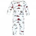 thumbnail image 4 of Hudson Baby Unisex Baby Cotton Coveralls, Christmas Scene, 0-3 Months, 4 of 5