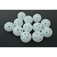Plastic Golf Balls White Poly Plastic Practice Training Balls, 24pack