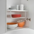 thumbnail image 6 of Modern Home Cabinet Wire Hanging Basket Shelves - Space Saving Under Shelf Storage Organizer (10.25"), 6 of 7