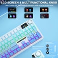 thumbnail image 3 of Restored AULA F108 PRO - Wireless Mechanical Keyboard with Screen&Knob,Hot Swappable Gaming Keyboard with 8000mAh Battery,Pre-lubed Switches,RGB Backlit,PBT Keycaps Creamy Sounding Computer Keyboards (Refurbished), 3 of 9