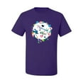thumbnail image 2 of Wild Bobby, Mermaid Vibes Colorful Swimming Mermaids, Streetwear, Men's Graphic Tees, Purple, Large, 2 of 3