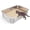 M-17.7"x13.8"x5.9", variant on Low Entry Litter Box for Senior or Disabled & Injured Cats, Stainless Steel High Sided Enclosed Easy Step in Entry-Large Metal Kitty Litter Box for Kittens, Odor Control