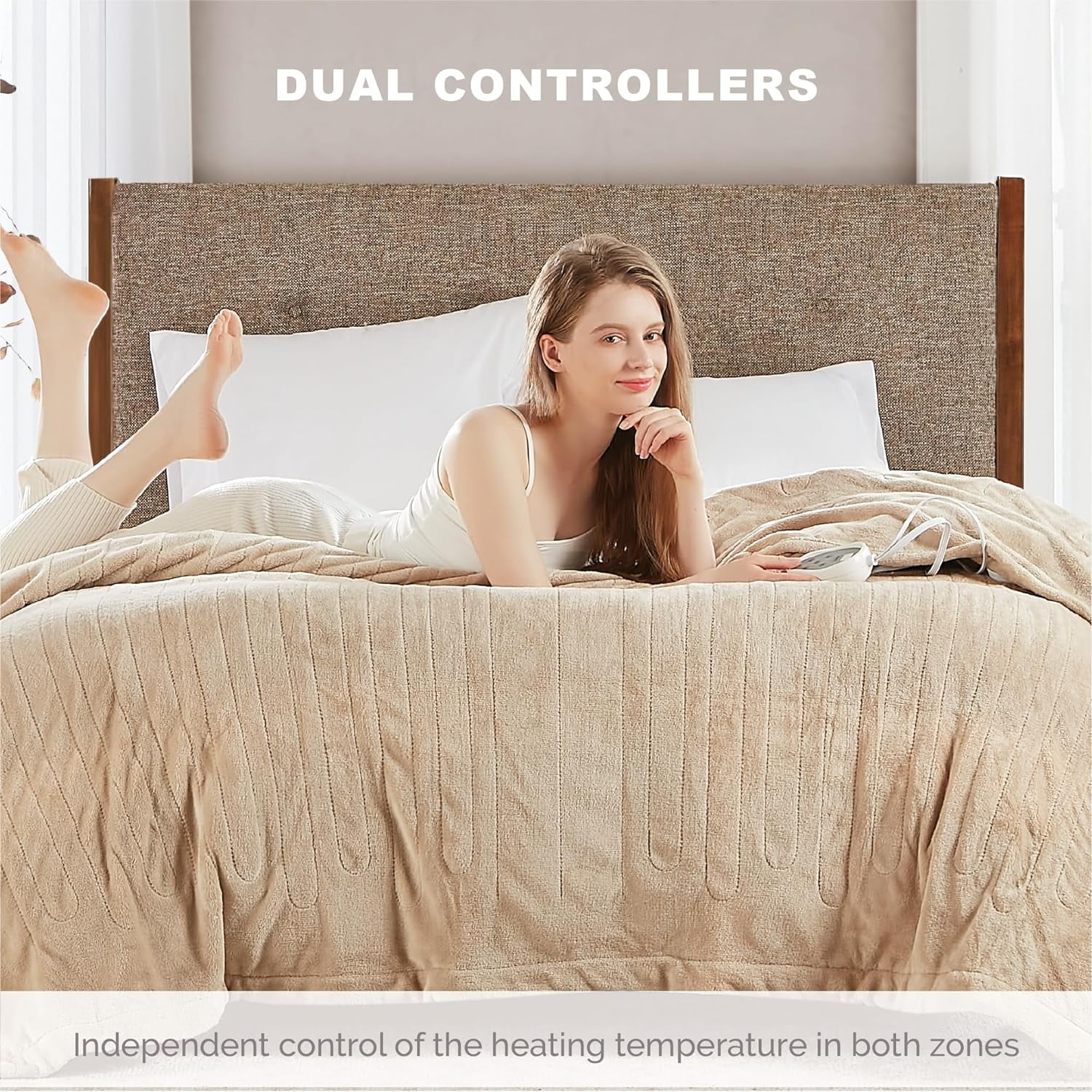 Degrees of Comfort Electric Blanket Queen Size, Heated Blankets with Dual C $45 XL Twin Degrees of Comfort brand Electric Blanket