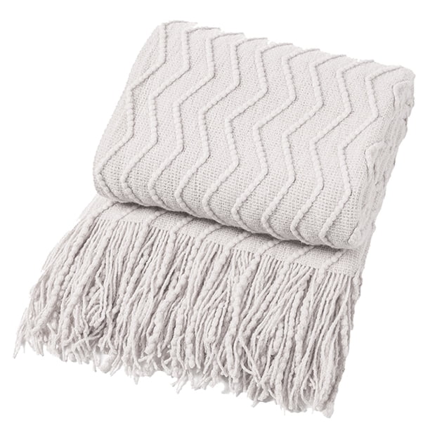 Manta para sofá, manta suave con textura, decorativa de punto para la decoración del hogar y la sala de estar, 50 x 60 pulgadas
