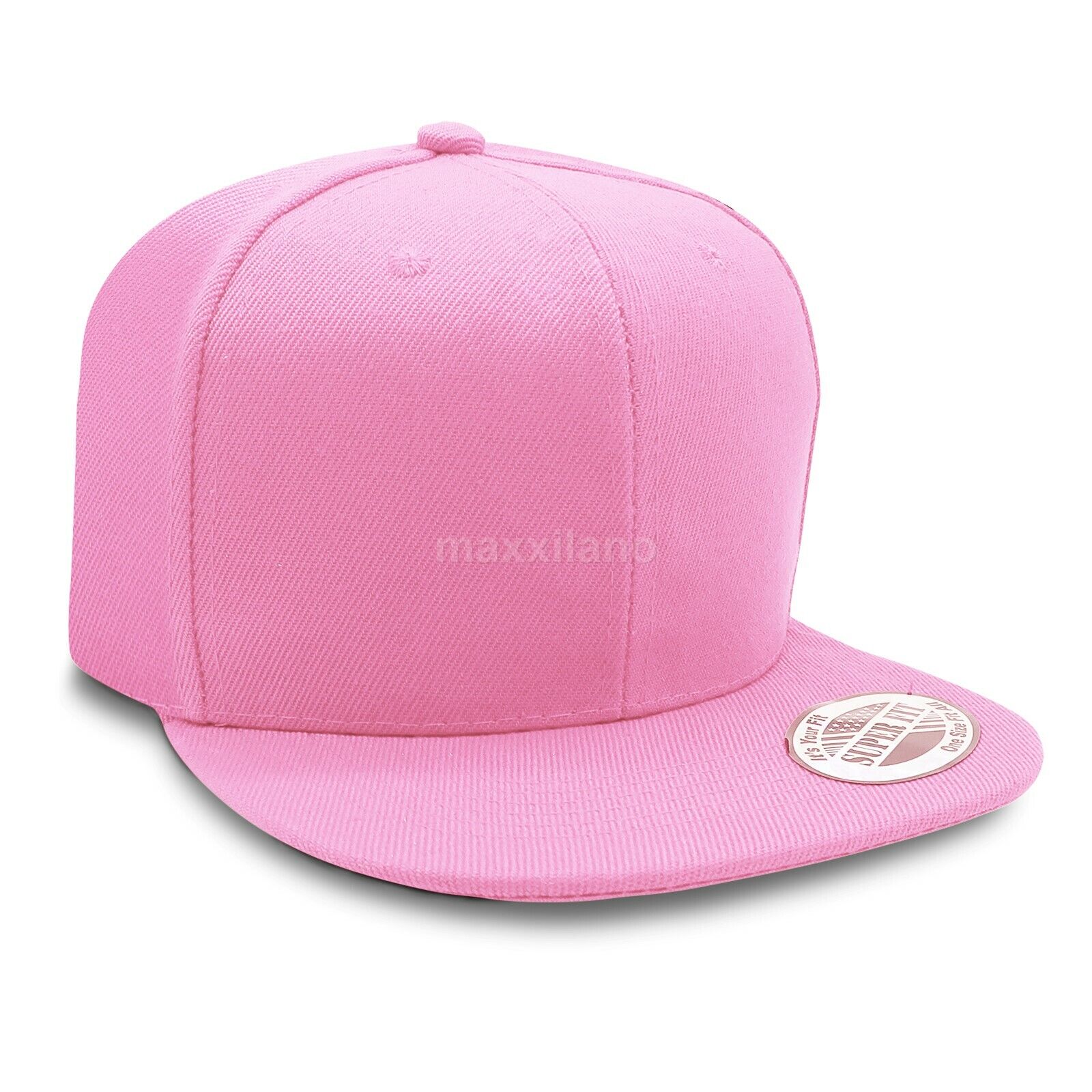 Solid Snapback Hats for Wholesale Flat Brim Baseball Caps Lot Cheap Men Hat, Pink