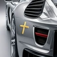 thumbnail image 2 of Xecvkr 3D Metal Cross Car Emblem Badge Sticker for Automotive Body Decor Chrome Alloy 2.5x1.8 Inch, 2 of 4