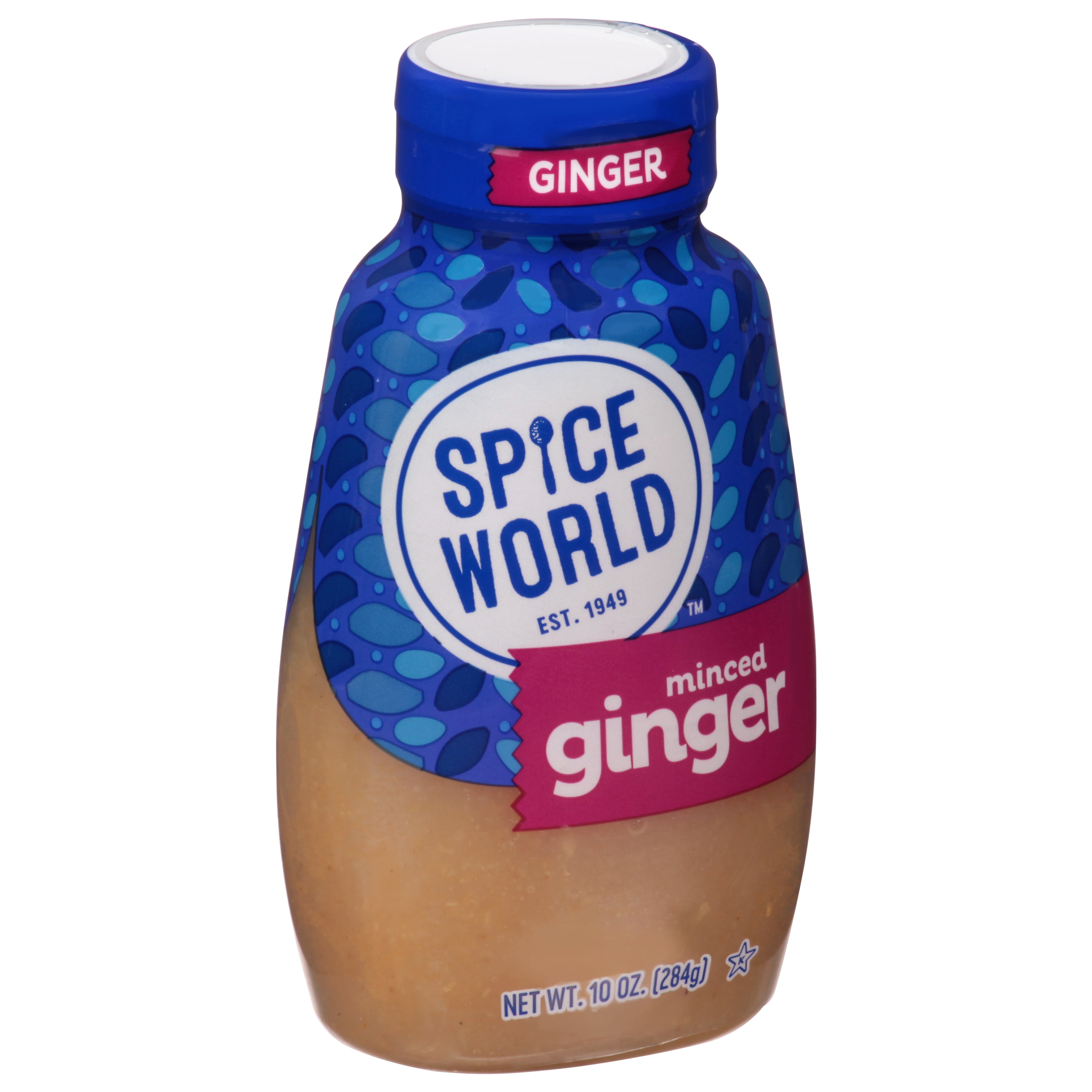 Spice World Ready-to-Use Minced Ginger, 10 oz Squeeze Bottle