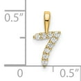 thumbnail image 4 of Finest Gold 14K Yellow Gold Diamond Number 7 Pendant, 4 of 4