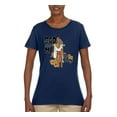 thumbnail image 2 of Wild Bobby God Made Me This Way Cross with Sunflowers Inspirational/Christian Women Graphic Tee, Navy, Medium, 2 of 6