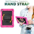 thumbnail image 6 of Case for iPad 6th / 5th Gen (2018 2017) / iPad Air 2 / iPad Pro 9.7 inch with Screen Protector, 360 Degree Rotating Kickstand Hand Strap Shockproof Cover with Shoulder Strap, Rose, 6 of 7