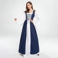 thumbnail image 4 of KAWELL Renaissance Medieval Irish Costume Over Dress & Cream Chemise Set, 4 of 5