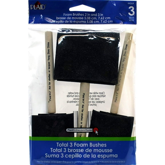 Plaid Brush Sets - Foam Brush