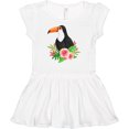 thumbnail image 3 of Inktastic Toucan with Hawaiian Flowers Girls Baby Dress, 3 of 5