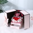 thumbnail image 4 of Día de San Valentín, cumpleaños, cajón de rosas con luces, caja de regalo de flores eternas de doble puerta, 4 of 5