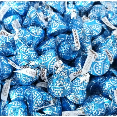 Hershey's Kisses Cookie N Crème Chocolate Candy, Blue Foils (Pack of 2 (Best Hershey Kiss Cookie Recipe)