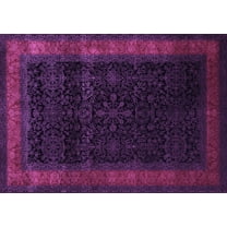 Ahgly Company Indoor Rectangle Persian Purple Traditional Area Rugs, 5' x 7'