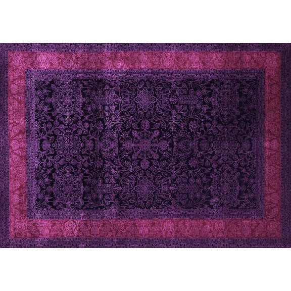 Ahgly Company Indoor Rectangle Persian Purple Traditional Area Rugs, 5' x 7'