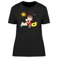 thumbnail image 1 of Girl With Beach Doodles Tee Women's -Image by Shutterstock, 1 of 1