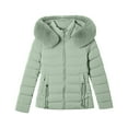 thumbnail image 3 of Pounoo Gift Puffer Jackets for Women Oversized Hooded Puffer Jacket Winter Padded Long Sleeve Coats Thick Warm Outwear Comfy Parka Coat, 3 of 9