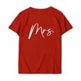 thumbnail image 2 of FASHOFT Couples Tshirt for Women Love Hearts Letter Print Tee Top Valentines Day Matching Shirts for Couple Red M, 2 of 5