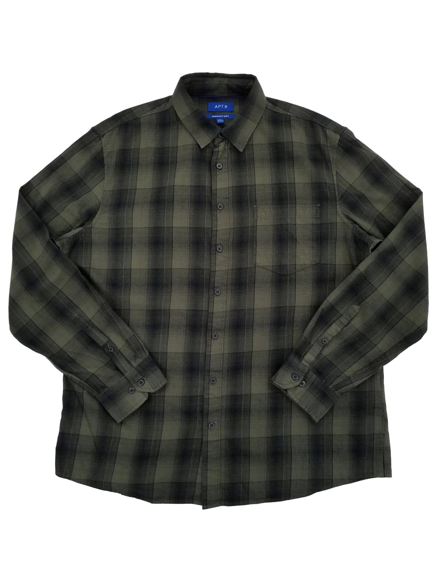 Woodland Trail Tall Mens 2 Pocket Outdoor Plaid Shirt