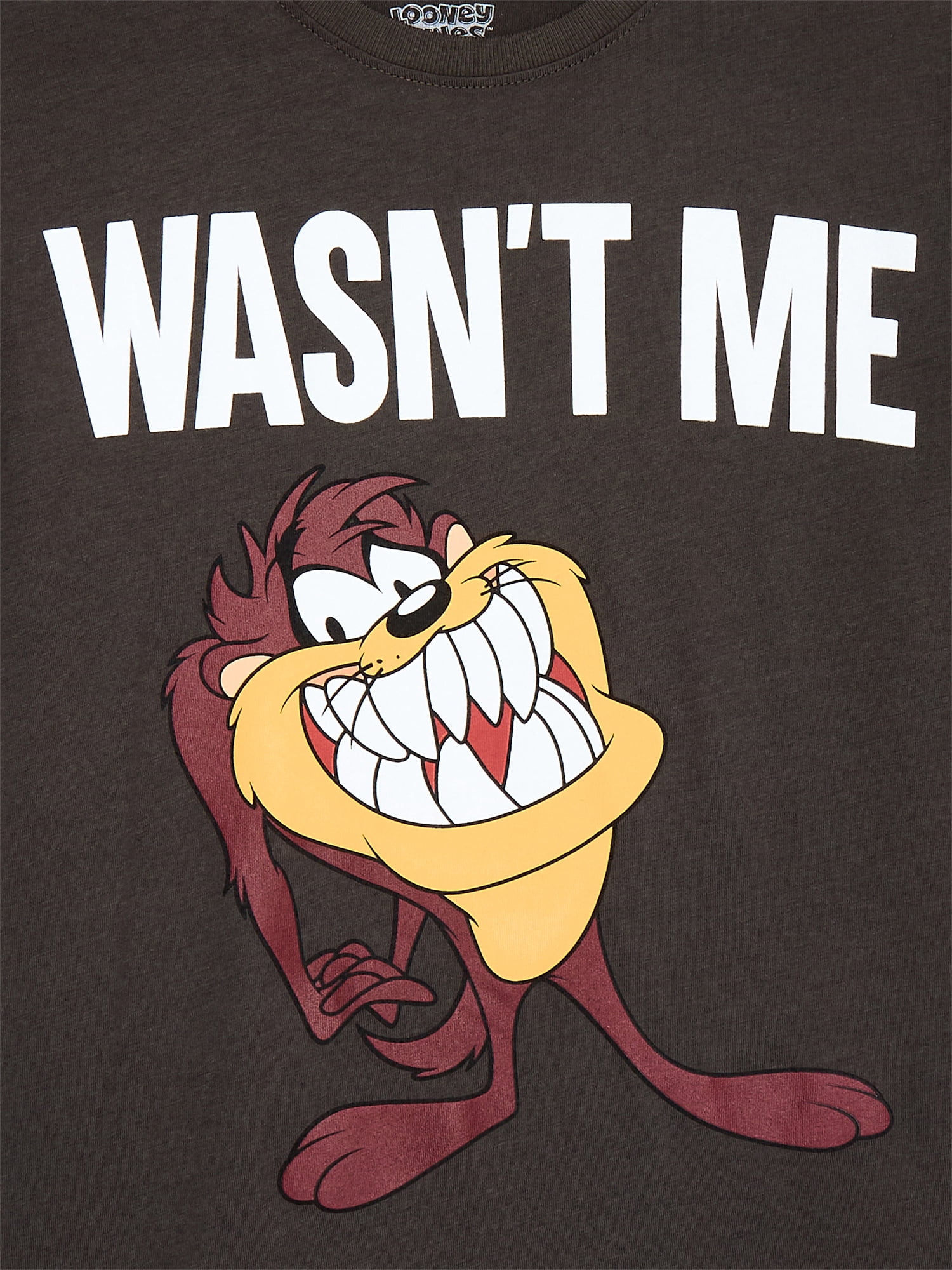Tasmanian Devil Boys Wasn’t Me Graphic Tee with Short Sleeves, Sizes 4-18