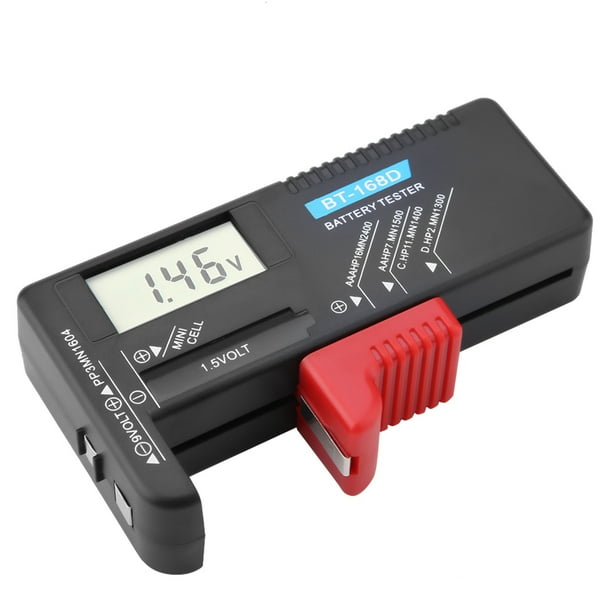 Probador De Voltios De Batería Universal Digital LCD AA/AAA/C/D/9V/1.5V
