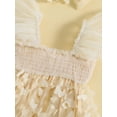 thumbnail image 5 of Bagilaanoe Newborn Baby Girl Rompers Dress Butterfly Print Fly Sleeve Bodysuit + Headband 3M 6M 12M 18M 24M Infant Mesh Patchwork One Piece Jumpsuit, 5 of 9