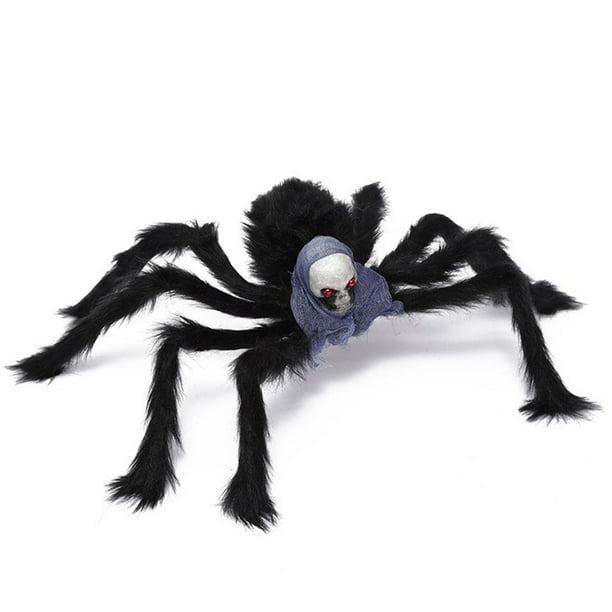 Prop Skeleton Head Spider Peluche De Juguete Para Mascarada Halloween Pascua Kearding HA043189-03