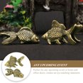 thumbnail image 3 of 2Pcs Chinese Fish Statue Figurine Brass Fish Statue Sculpture Desktop Ornament, 3 of 8