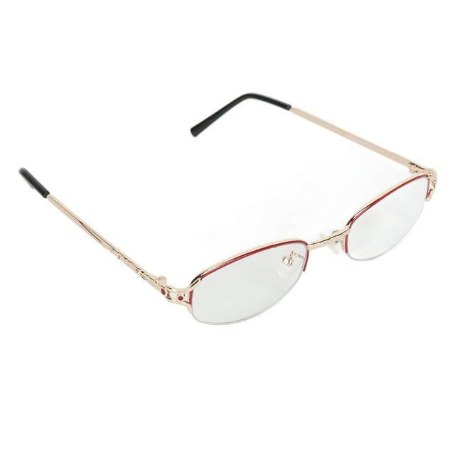 Anti Blue Multifocus Reading Glasses, Exquisite Floral Embossed Metal Frame, Improved Visual Clarity And Comfort