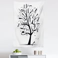 thumbnail image 1 of Abstract Tapestry, Monochrome Autumn Season Tree with Dog Silhouettes on the Branches Dachshund, Fabric Wall Hanging Decor for Bedroom Living Room Dorm, 5 Sizes, Black and White, by Ambesonne, 1 of 1
