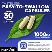 Nutrivein TUDCA Liver Support Supplement - 1000 Mg Per Serving - 60 Capsules