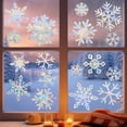 thumbnail image 4 of Boovnll Christmas Window Clings, 17Pcs Different Shapes Snowflakes Window Decor, Christmas Stickers for Winter Holiday Indoor Wall Door Glass Party Decor Supplies, Christmas Decorations, 4 of 6