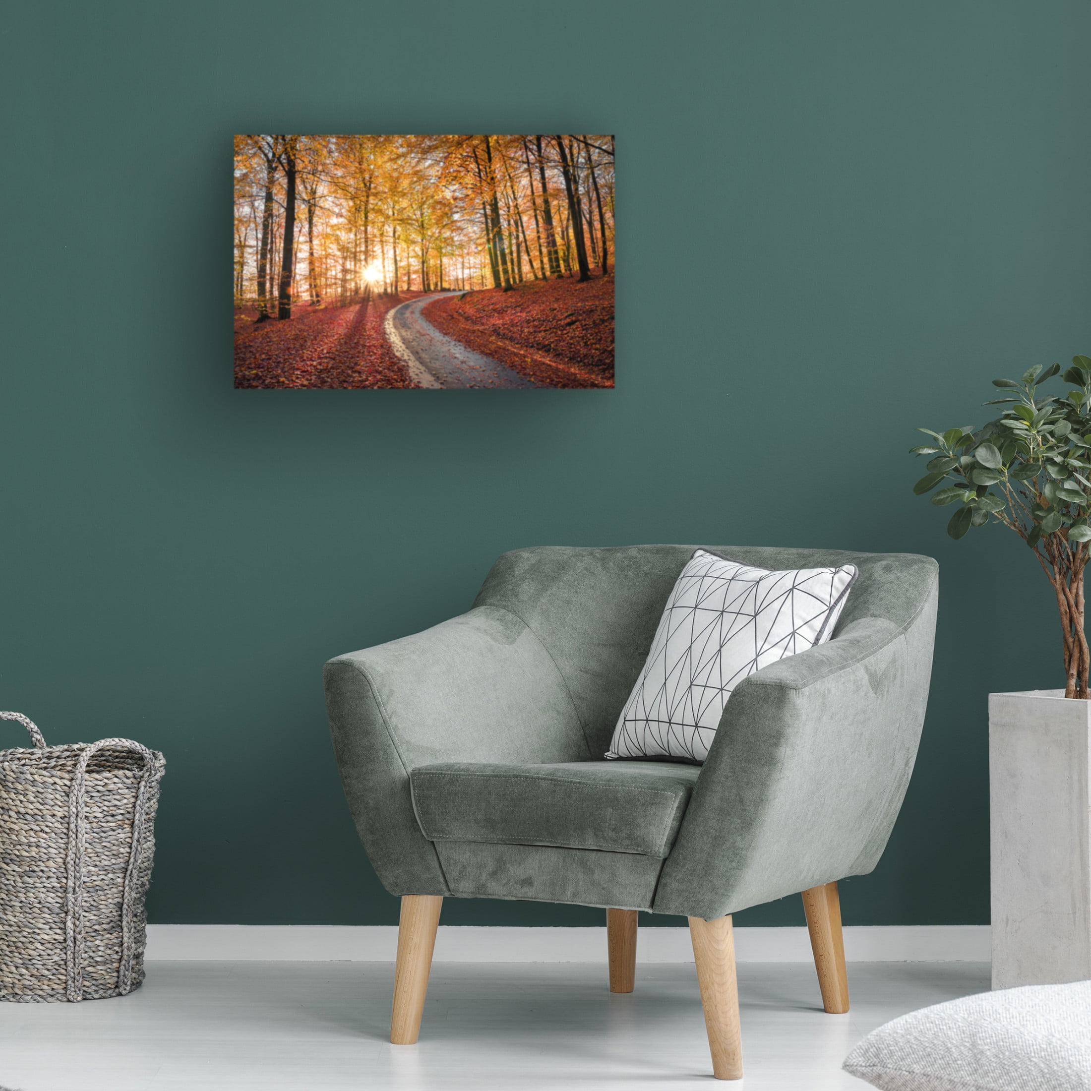 Canvas Wall Art - Christian Lindsten 'Road In Sapderaysen Nationalpark, Sweden' Wall Art for Living Room, Bedroom, or Office Décor by Trademark Fine Art - 24 x 16 Inches