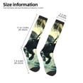 thumbnail image 4 of Fotbe Bull Charging Through Waves print Women's Men's Novelty Crew Socks Cotton Socks Knee High Socks for Walking,Running,Nurses,Pregnancy, 4 of 8