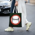 thumbnail image 2 of DouZhe Reusable Grocery Bags, Two Meters Warning Caution Lightweight Polyester Canvas Cloth Tote Bag for Travle Gym Shopping School, 15" x 16", 2 of 7