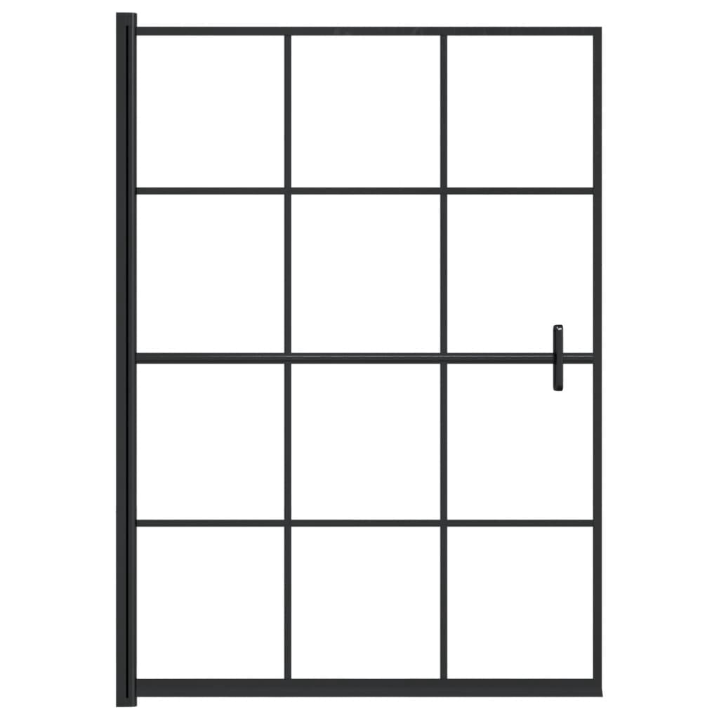 vidaXL Shower Enclosure ESG 31.5"x55.1" Black