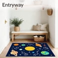 thumbnail image 3 of ODIKA 2'x3' Machine Washable Non-Slip Area Rug, System Planets Educational Space Learning with Galaxy Theme High Traffic Rug, Blue, 693315, 3 of 7