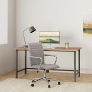كرسي مكتب حديث مضلع الظهر قابل للتعديل مع أذرع باللون الرمادي من Boss Office Products