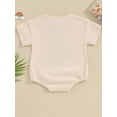 thumbnail image 5 of Bagilaanoe Newborn Baby Girl Boy Summer Rompers Letter Print Short Sleeve Bodysuits 3M 6M 12M 18M Infant Casual One Piece Short Jumpsuit, 5 of 8