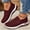 Red, variant on Caywon Women Slip On Sneakers, Mesh Breathable Walking Shoes, Lightweight Casual Flat Loafers, Comfortable Ladies Shoes Zapatillas Mujer